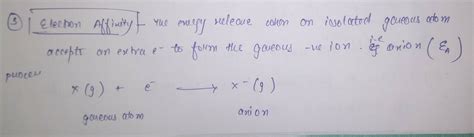 Define electron affinity. - Brainly.in