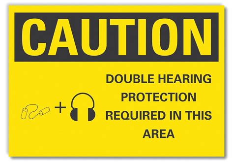 Non-PVC Polymer, Adhesive Sign Mounting, Caution Sign - 456V54|LCU3 ...