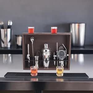 Buy Ultimate 17-Piece Home Bar Kit Featuring Military Grey Wall Stand ...
