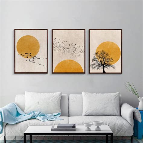 GULETHUN Canvas Wall Art, Set of 3 Framed Abstract Prints, India | Ubuy