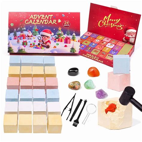 LSLJS Christmas Advent Crystal 24 Grids Crystal Advent Calendar Crystal ...