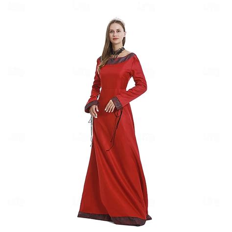 Retro Vintage Medieval Renaissance Floor Length Tunic Dress Viking ...