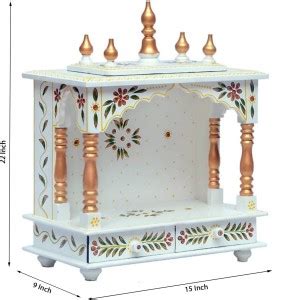 DEVALAY (Mandir) Temple for Home Pooja, Arti Solid Wood Home Temple ...