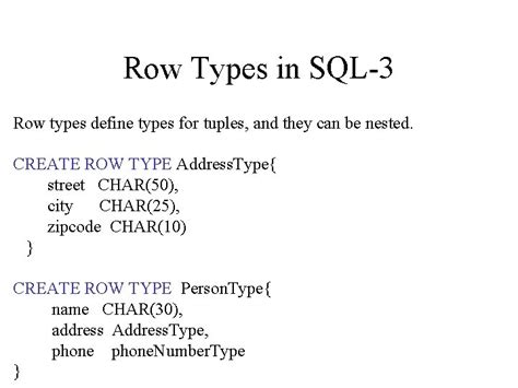 Image result for RowType in SQL
