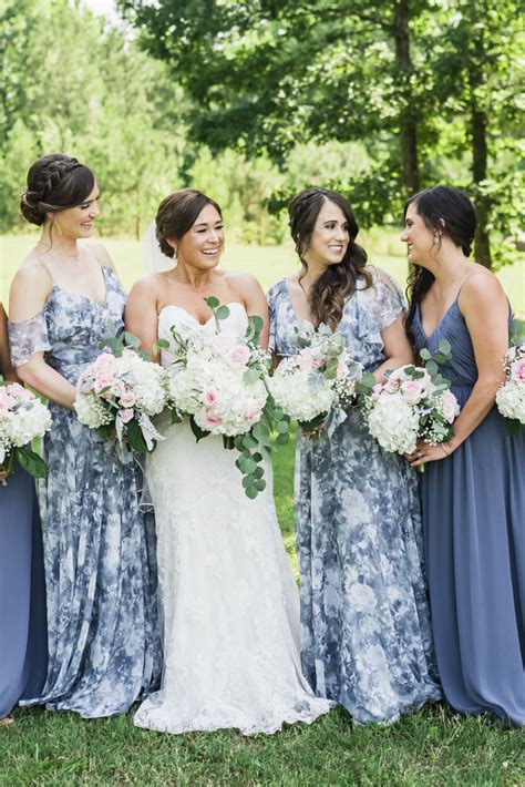 bridesmaid makeup blue dress