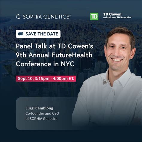 #healthcare #futurehealth #healthcareinnovation #leadership #nyc #tdcowen | SOPHiA GENETICS