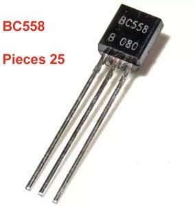 Elph BC558, PNP-Bipolar (BJT) General Purpose Transistors - Pieces 25 ...
