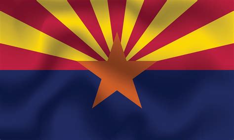 Flat Illustration of Arizona state flag. Arizona state flag design ...