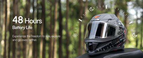 HEADFOX N2F Wolf Full Face Bluetooth Helmet for Bike | Waterproof Smart ...