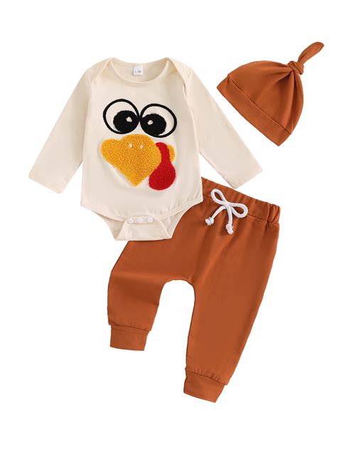aturustex Infant Boys 3PCS Thanksgiving Outfit Sets 0-18M Toddler Long ...