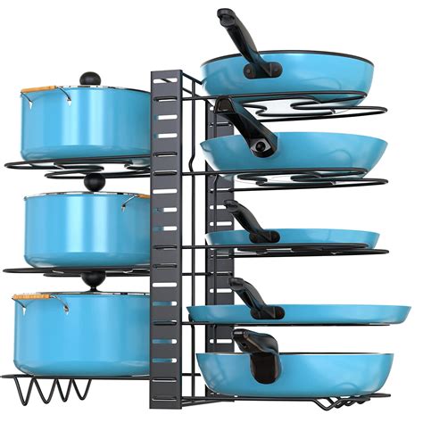 Amazon Brand – Umi 3 DIY Methods Iron Metal Portable Pot Pan Rack ...