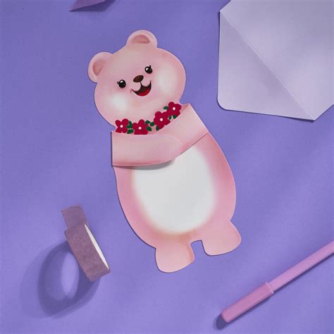 Pink Bear Hug Card – Factor Notes