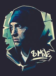 From 8 Mile to Icon: Eminem's Poster Evolution: on 300gsm with Gloss ...
