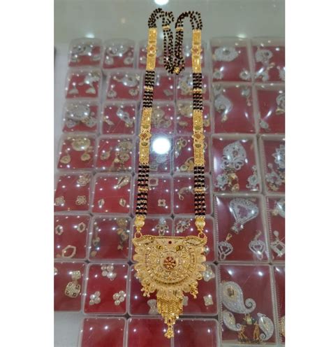 1 Gram Gold Plated Mangalsutra Set in 28 Inches-81244 – Saundaryam Fashions