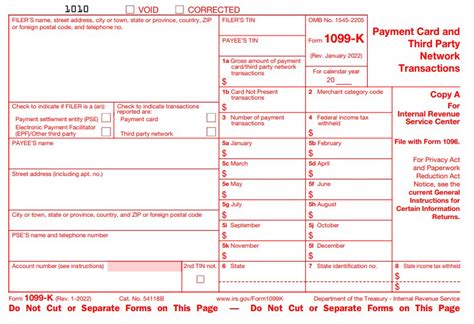 Bildergebnis für Form 1099-K