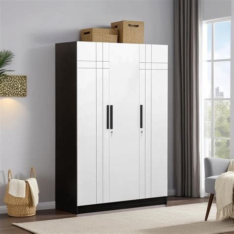 Witty Wud | Mosaic | Engineered Wood 3 Door Wardrobe with Lock Without ...