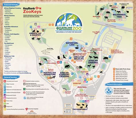 Cleveland Metroparks Zoo Map (2024 - 2017) | ThemeParkBrochures.net