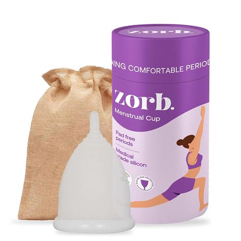 Zorb. Reusable Menstrual Cup For Women | Organic Jute Pouch | Soft ...
