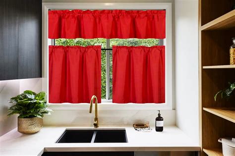 Home Décor set of 3 pieces Blackout Lined Window Curtain Rod Pocket Set ...