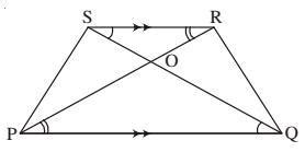 Diagonals of a trapezium PQRS intersect each other at the point O, PQ ∥ ...