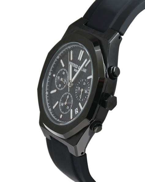 RODERICO GIULIANI CHRONOGRAPH ANALOG BLACK DIAL BLACK CASE MEN'S WATCH