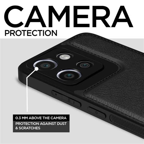 Buy Pikkme Moto Edge 50 neo 5G Leather Back Case | Black Mobile Covers ...