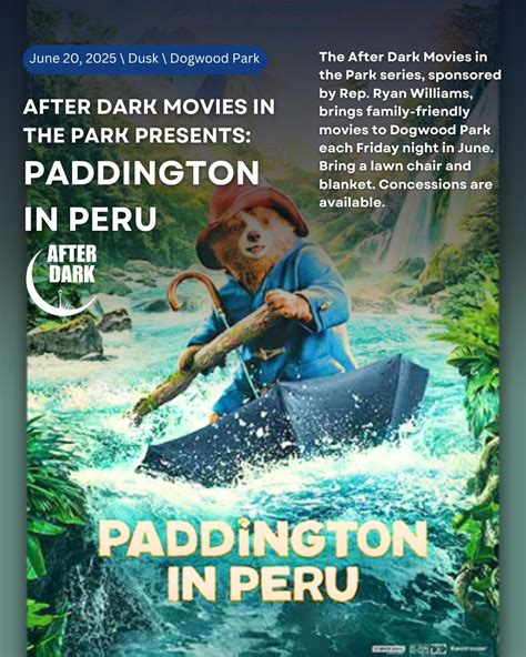 After Dark Movies in the Park: PADDINGTON IN PERU, 30 E Broad St ...