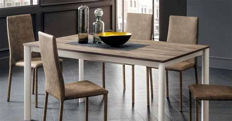Extendable Dining Table Wood Effect Made in Italy