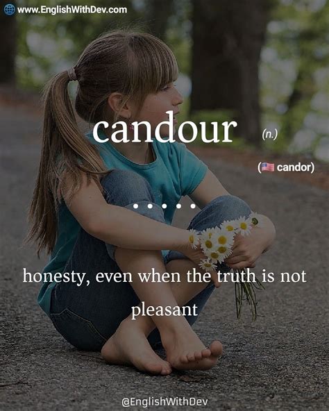 Candour 🇬🇧 Candor 🇺🇸 meaning | English with Dev | Como aprender ingles ...