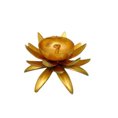 Lotus Shape Diya for Pooja room and Decor - Royalstuffs.com