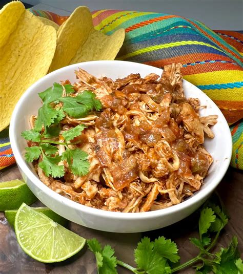 Slow Cooker Shredded Chicken Taco Meat - Swirls of Flavor