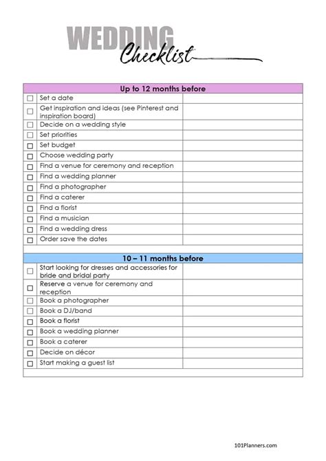 Image result for Wedding Checklist Free Edit Printable