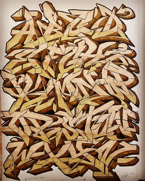 Wildstyle Graffiti Alphabet