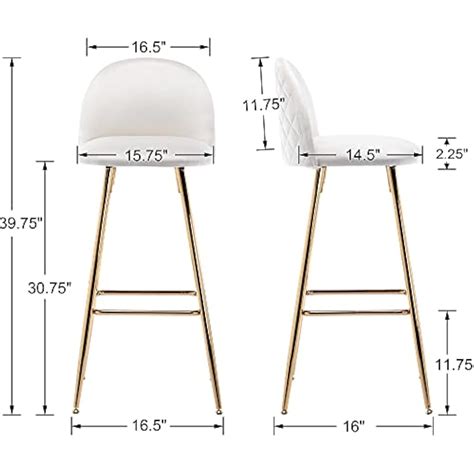 LukeAlon Modern Velvet Bar Stools Set of 2, India | Ubuy