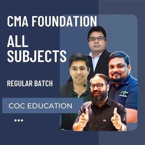CMA Foundation All Subjects | Regular Batch | COC Education – CA Point