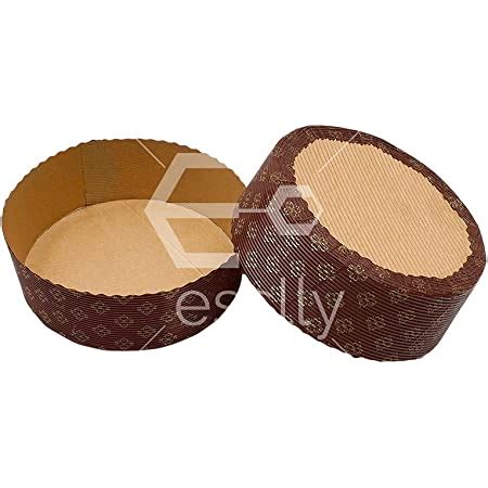 Buy Esslly 500g Disposable Paper Cake Mould - Brown with Gold Floret ...