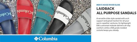 Columbia Mens Hood River Slide (BM0166-010-8_Black, White) : Amazon.in ...