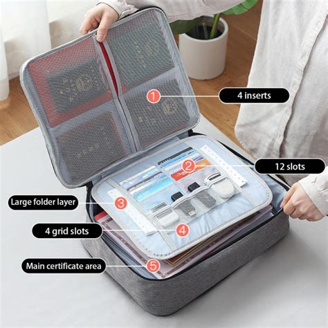 Buy SweetCandy Document Organizer with Safe Code Lock,Storage Pouch ...