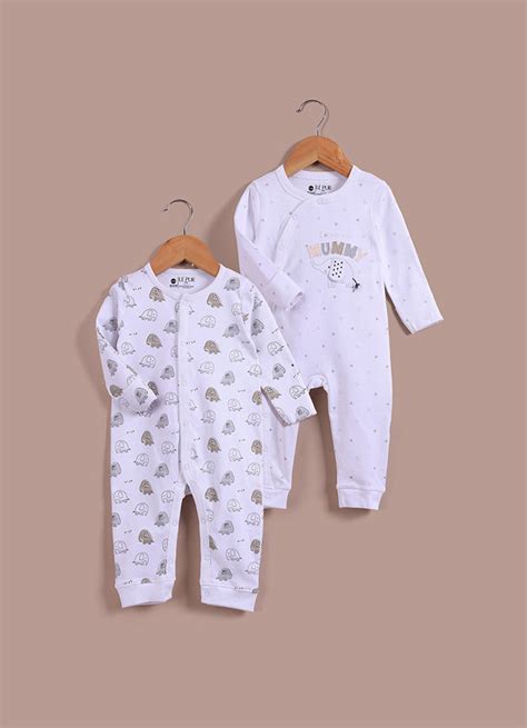 Le Pur Biocool Cotton Baby Sleepsuit Set of 2 Infant Rompers – LE PUR