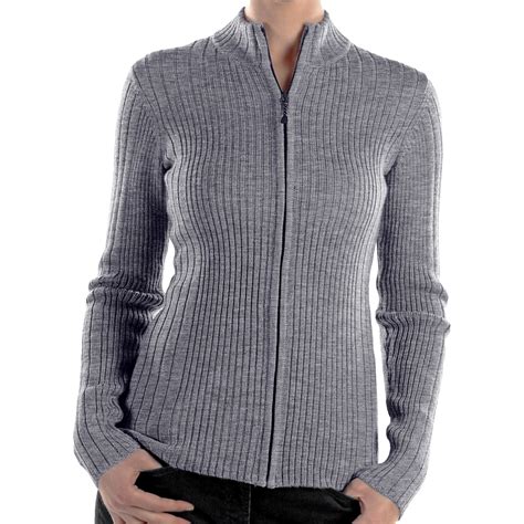 Women's Merino Wool Full Zip Sweater at David Cover blog