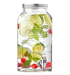 Buy Royalty Art Mason Jar Drink Dispenser with Spigot (1 Gallon) Tea ...