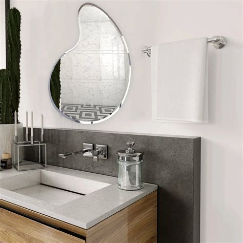 Scandinavian Frameless Water Drop Shaped Mirror – Decor Mantra