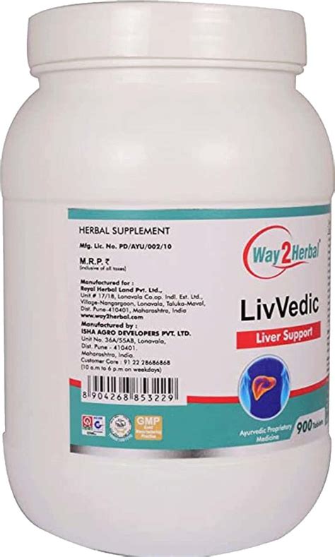 Buy WAY2HERBAL LIVVEDIC - 900 TABLETS PACK OF 4 Online & Get Upto 60% ...