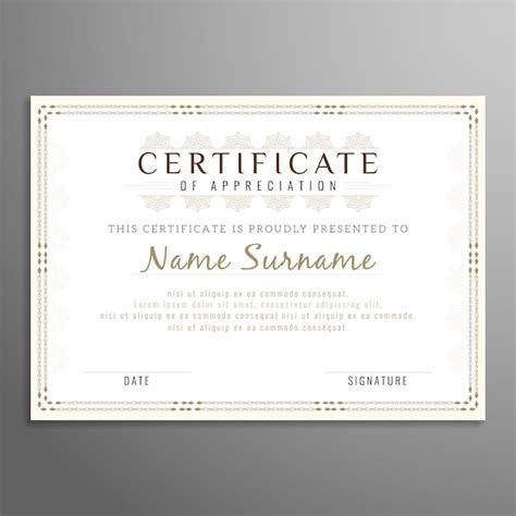 Abstract elegant certificate design | Free Vector