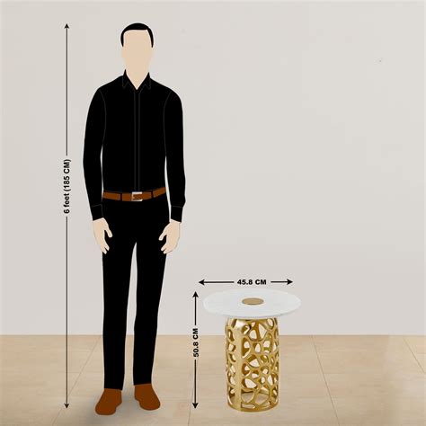 Buy Magnolia Marble Top End Table - Gold from Home Centre at just INR ...