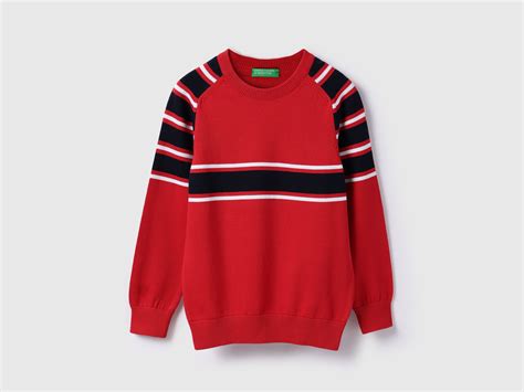 Regular Fit Round Neck Stripes Sweatshirt – United Colors of Benetton Store