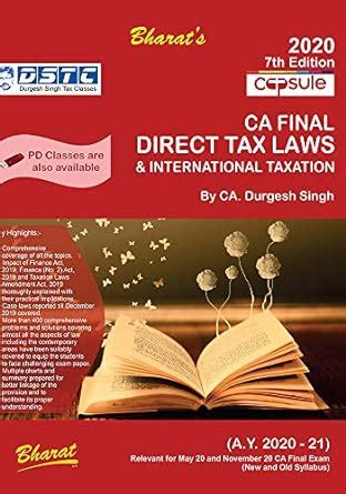Capsule Studies on Direct Tax Laws & International Taxation (for A.Y ...