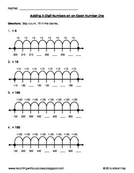 How to Add Multi-Digit Using Number Line 的图像结果