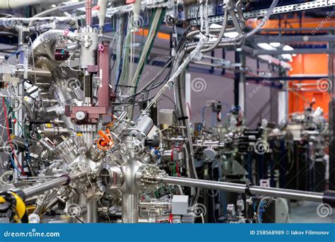 Experimental Stations in Laboratory Stock Image - Image of beam ...