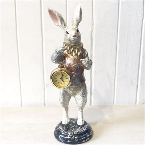 Standing White Rabbit Clock | Time & Tide